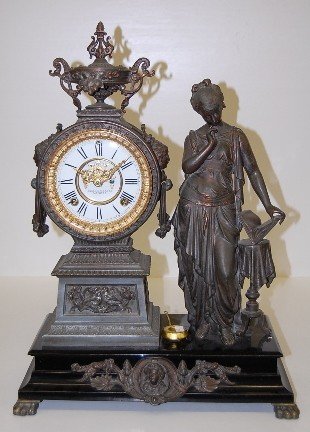 Ansonia “Poetry” Statue Clock