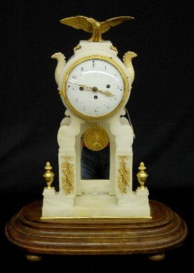 French Marble Eagle Clock