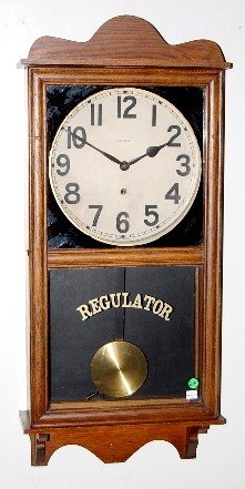 New Haven Oak Store Regulator Clock