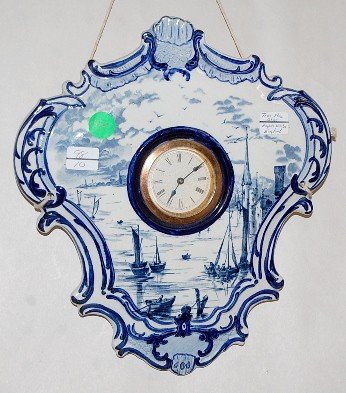 English Hanging Shield China Clock