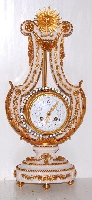 Louis XVI Style French Lyre Clock