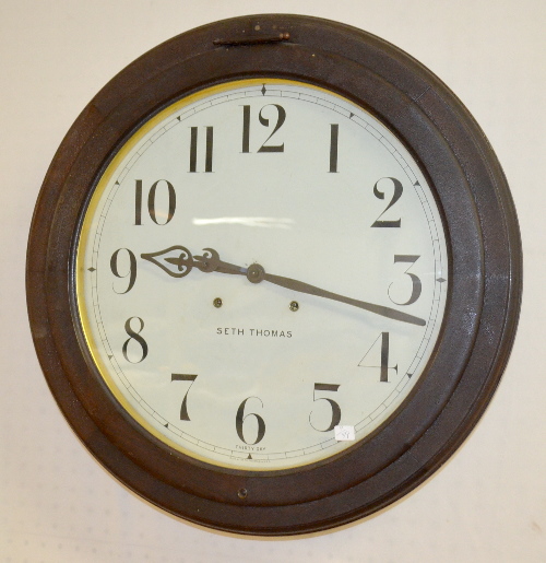 Antique Seth Thomas 24″ Round Gallery Clock