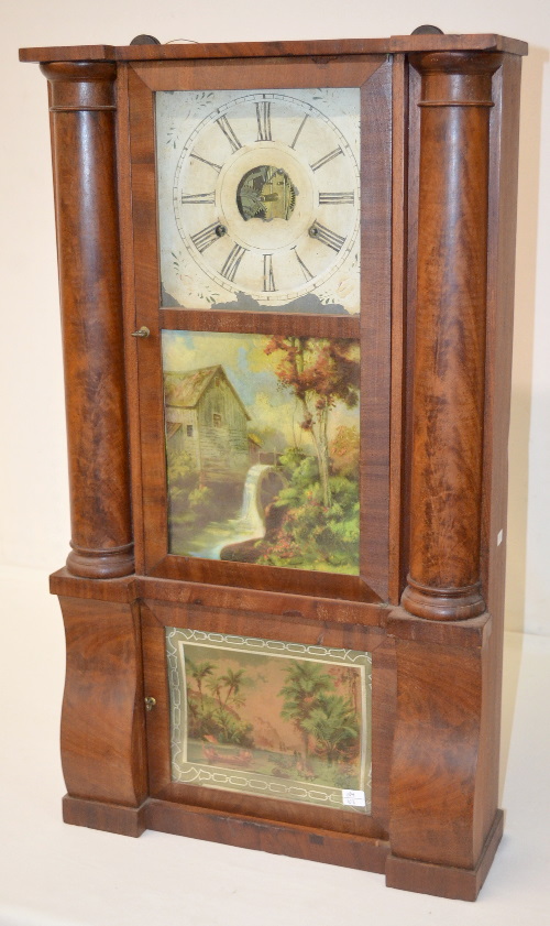 Antique Birge, Peck & Co. Triple Decker Weight Driven Clock