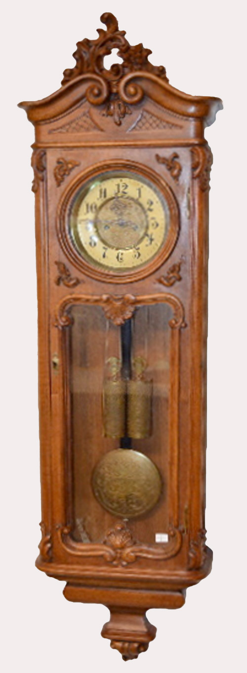 Antique Junghans Baroque 2 Weight Vienna Regulator Clock