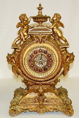 Ansonia “Lydia” T & S Iron Case Clock