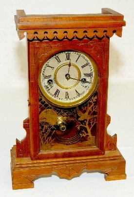 Waterbury Victory Walnut Shelf Clock