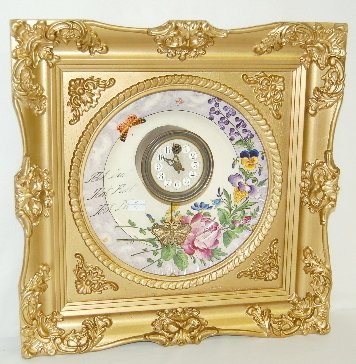 French Picture Frame Plate Clock