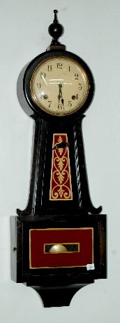 U.S.A. T & S Banjo Clock, Dial Marked U.S.A.