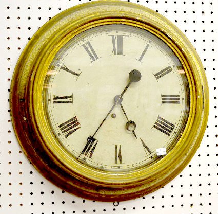 E. Ingraham Round Gesso Gallery Clock