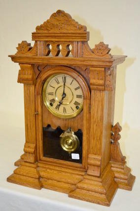 Ingraham Oak Parlor Clock