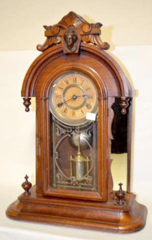 Walnut 8 Day T&S Mirror Side Clock