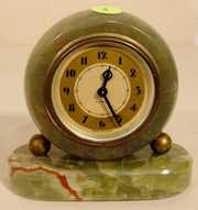 Plymouth Deco Onyx Desk Clock