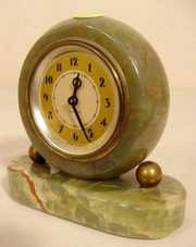 Plymouth Deco Onyx Desk Clock