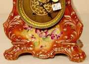 Waterbury #91 China Clock, Pansy Decor