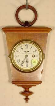 Gilbert Masonic Walnut Hanging Clock