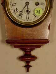 Gilbert Masonic Walnut Hanging Clock