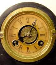 Early Terry Iron Case Alarm Clock