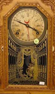 Ingraham Gila Oak Parlor Calendar Clock