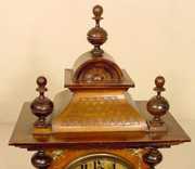 Walnut & Mixed Wood Bracket Style Clock