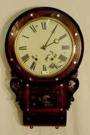 Seth Thomas Inlaid Rosewood Wall Clock