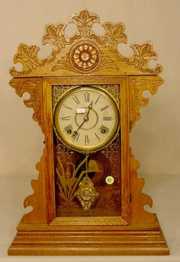 Welch Oak & Mixed Wood Parlor Clock