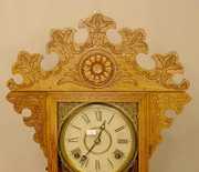 Welch Oak & Mixed Wood Parlor Clock