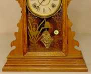 Welch Oak & Mixed Wood Parlor Clock