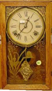 Welch Oak & Mixed Wood Parlor Clock