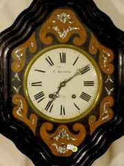 C. Beucher Vitre Inlaid Hanging Clock