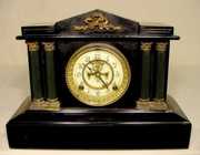 Ansonia Iron Case Column Clock