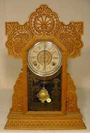 Ingraham Pressed Oak Case Kitchen Clock