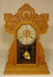 Ingraham Pressed Oak Case Kitchen Clock