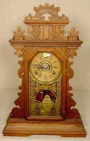 Ingraham Walnut Kitchen Clock With Alarm