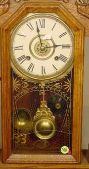 Pressed Oak Parlor Clock