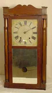 Early Wooden Works 1/2 Column Shelf Clock