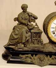 Ansonia Newton Statue Clock