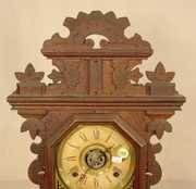 Ingraham Pansy Walnut Shelf Clock