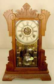 Waterbury Walnut Shelf Clock With Alarm