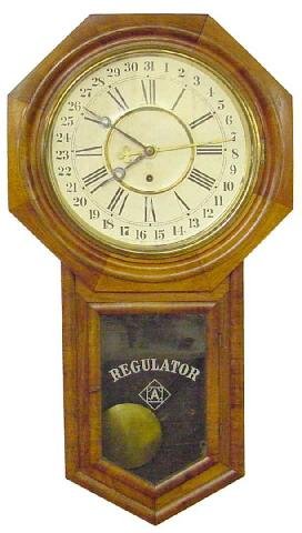 Ansonia Octagonal Drop Center Regulator Time Piec