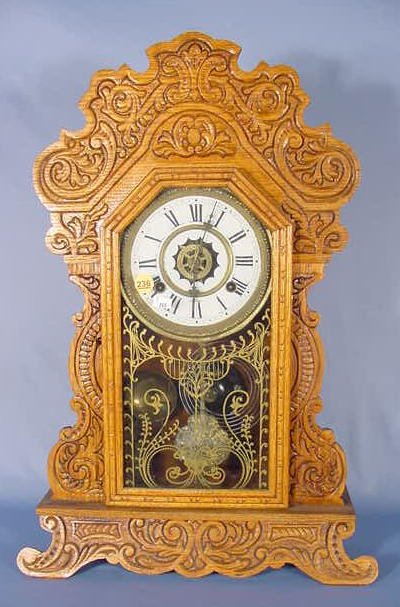 Pressed Oak Kitchen Clock NR