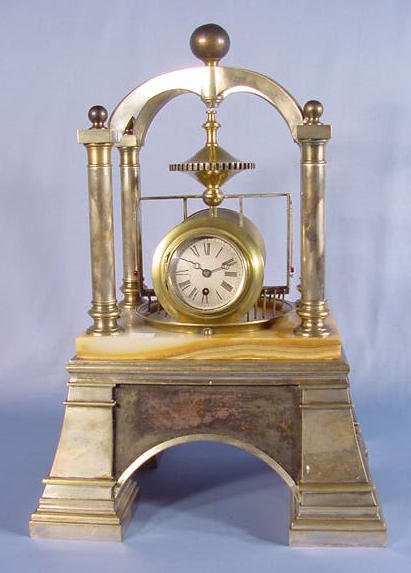 French Industrial Clock w/Revolving Center