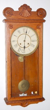 Oak Waterbury Waltham Hanging Clock