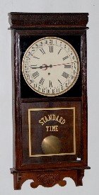 Ingraham Oak Calendar Store Clock