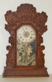 Gilbert Oak (?) “No. 25” Kitchen Clock W/ Alarm