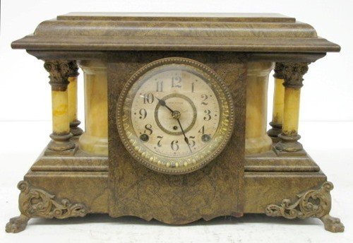 Seth Thomas Adamantine 4 Column Mantle Clock