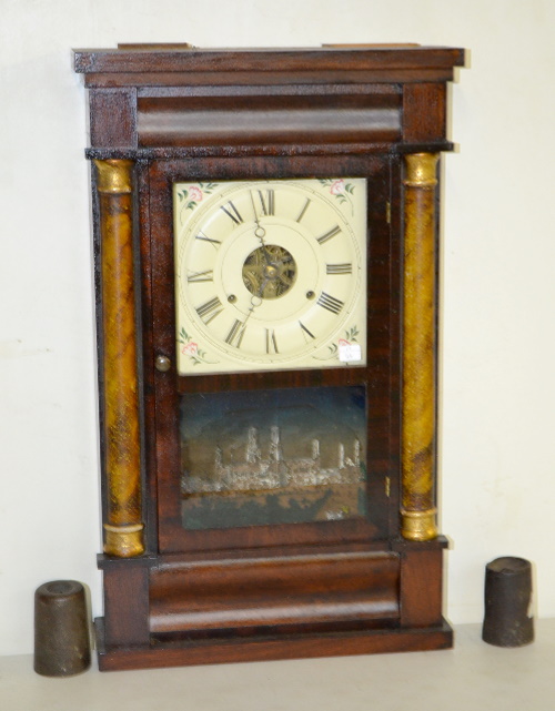 Antique Seth Thomas Split Column Weight Driven Shelf Clock