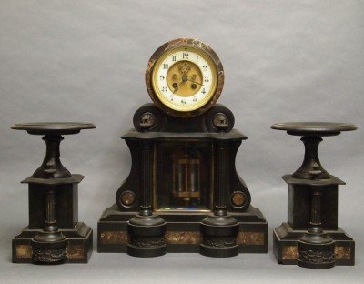 French clock set