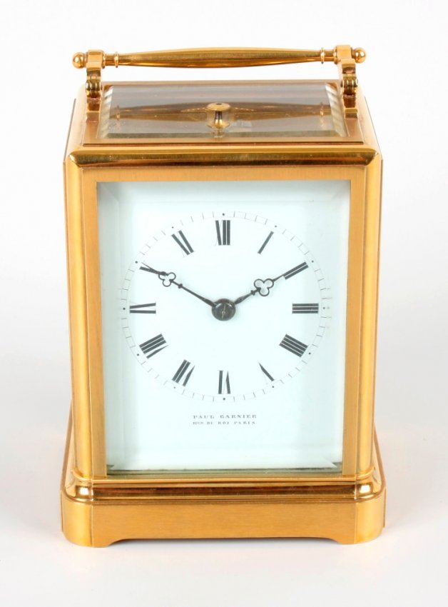 A good mid 19th century brass carriage clock with