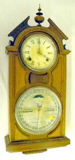 Ithaca No. 6 Double Dial Hanging Library Clock