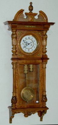 Ornate 2 Weight German Regulator Clock